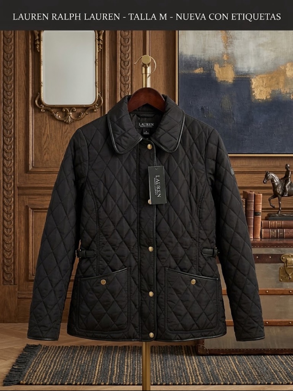 Lauren Ralph Lauren Men's Quilted Black Shirt Jacket